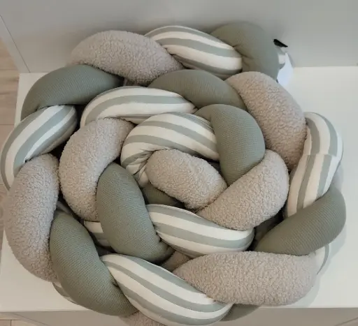 BidiBoo - Tresse de lit - Trois couleurs sauge