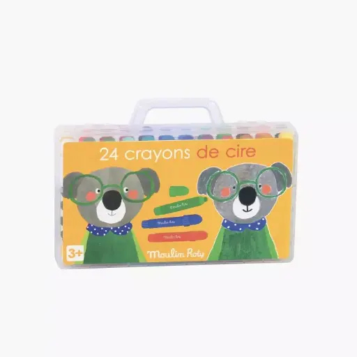 Moulin Roty - Boîte de 24 crayons de cire [661601]