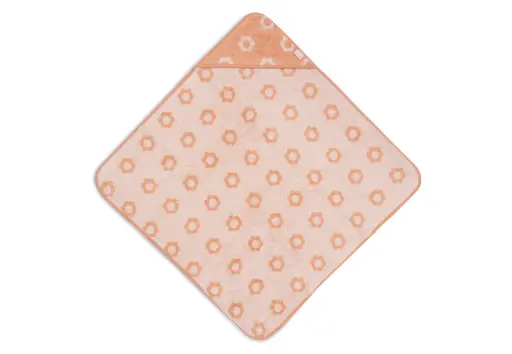 Jollein - Cape de bain éponge réversible 75x75cm - Flower  