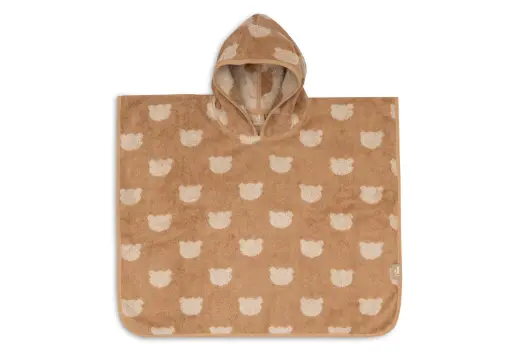 Jollein - Poncho de bain éponge réversible - Teddy bear