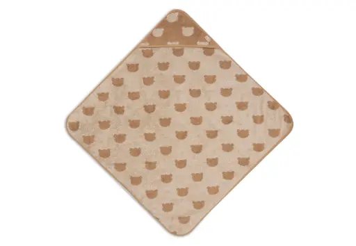 Jollein - Cape de bain éponge 75x75cm - Teddy Bear 