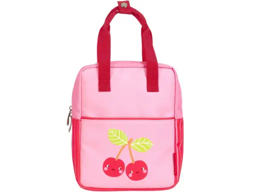 A Little Lovely Company - Petit sac à dos Carré Cerise [AL05713]
