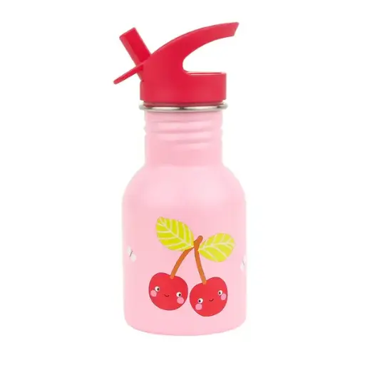 A Little Lovely Company - Gourde en inox 350ml - Cerises [AL05799]