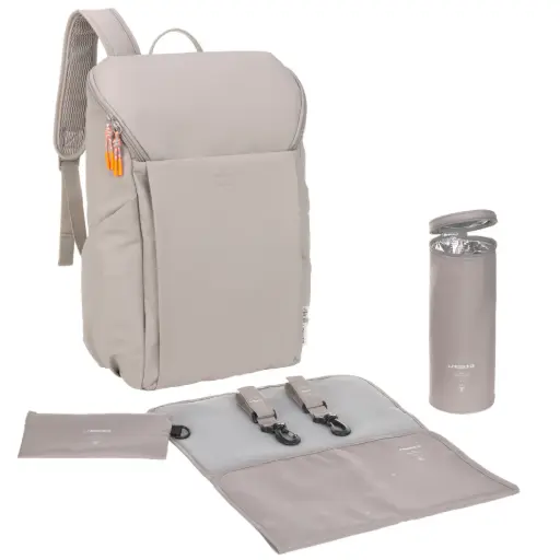 Lässig - Sac à langer - Slender Up Backpack - Taupe