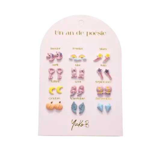 Yuko.B - Un an de poesie - Boucles d'oreilles [YB500372]
