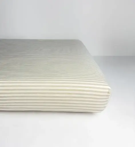 Kadolis - Drap Housse pour Berceau - Percale de Coton Bio 50x83 - Rayé lin [DHRAY5083LIN]