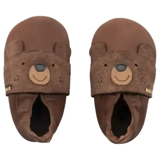 Bobux - Chaussons semelle souple - Papa ours Marron 