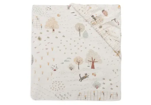 Jollein - Drap housse Jersey - 60x120 cm - Tiny Park