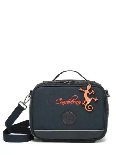 Caméléon - Sac gouter vintage urban - Navy orange
