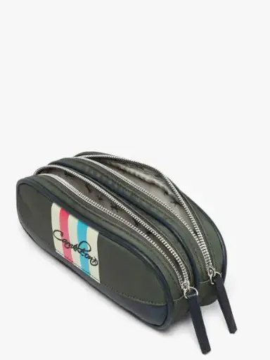 Caméléon - Trousse enfant 2 compartiments - Vintage fantasy - Glossy green