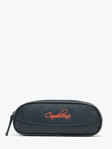 Caméléon - Trousse enfant 2 compartiments - Vintage urban - Navy orange stitchin