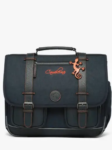 Caméléon - Cartable 2 compartiments - Vintage urban - Navy orange stitchin