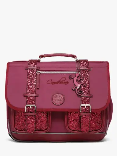 Caméléon - Cartable 2 compartiments - Vintage fantasy - Glossy cherry