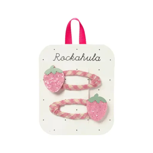 Rockahula - Lot de 2 pinces à cheveux - Fraise Rose [H2520P]