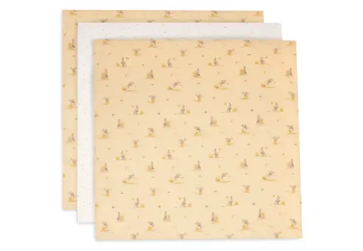 Jollein - Lange Gaze de Coton 70x70cm - Kangaroots - 3 Unités [535-851-68160]