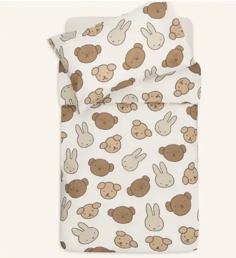 Jollein - Housse de Couette + Taie - Animal Friends - 100x140 cm [003-005-68047]