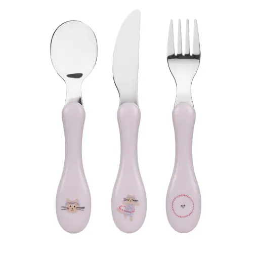 Lässig - Couverts enfants inox (3 pcs) - Tiny Team Chat 
