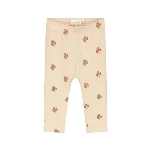 A Tiny Story - Legging bébé motif écureuil - Beige