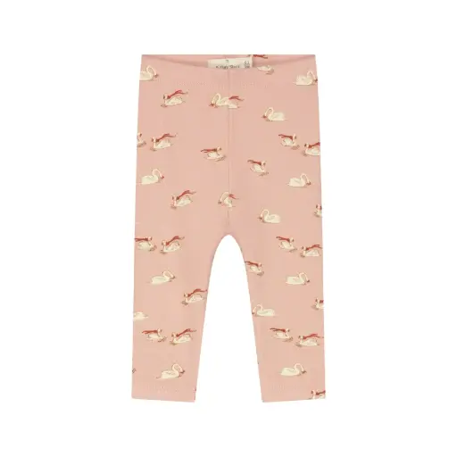 A Tiny Story - Legging bébé motif cygne - Old Pink