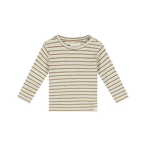 A Tiny Story - T-shirt à manches longues ligné - Ivory