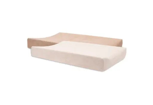 Jollein - Lot de 2 housses matelas à langer éponge 50x70cm - Blush/Wild Rose