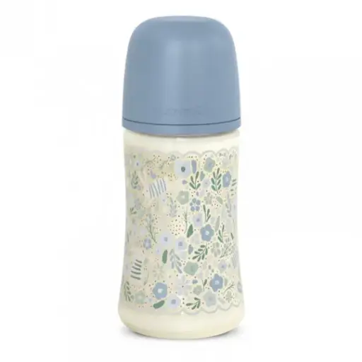 Suavinex - Biberon Wonderland - Liberty bleu - 270ML - Débit Moyen [309405]