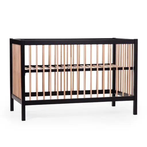 Childhome - Lit de bébé COT 97 - 120x60Cm – Noir Naturel [BE97BN]
