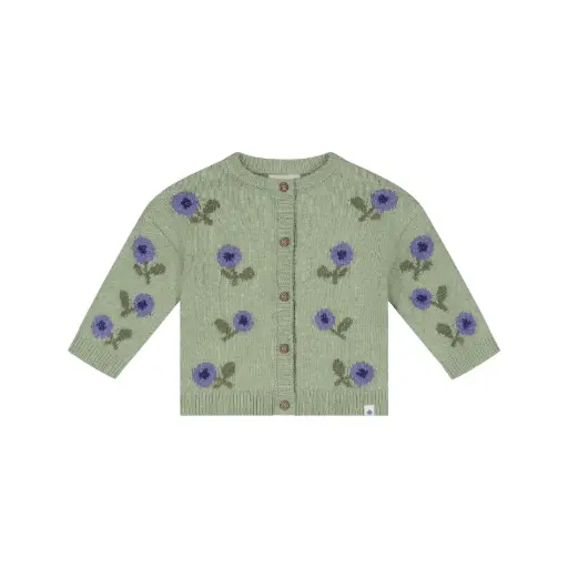 Babyface - Gilet Fleurs - Menthe - Fille