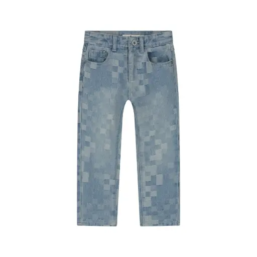Stains & Stories - Pantalon à carreaux - Light Blue Denim - Garçon