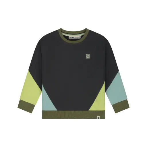 Stains & Stories - Pull Smiley Tricolore - Antra - Garçon