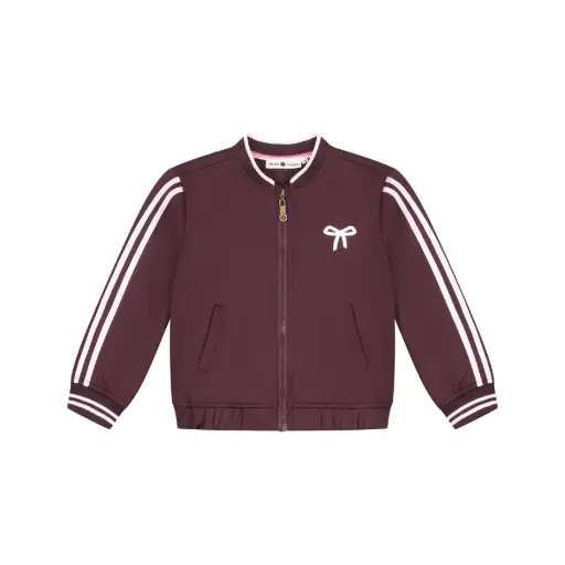 Stains & Stories - Pull Zippé Noeud - Wine Red - Fille