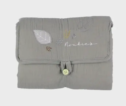 Noukie's - Matelas à langer de voyage en gaze de coton bio - Kaki  [BB2550.80]