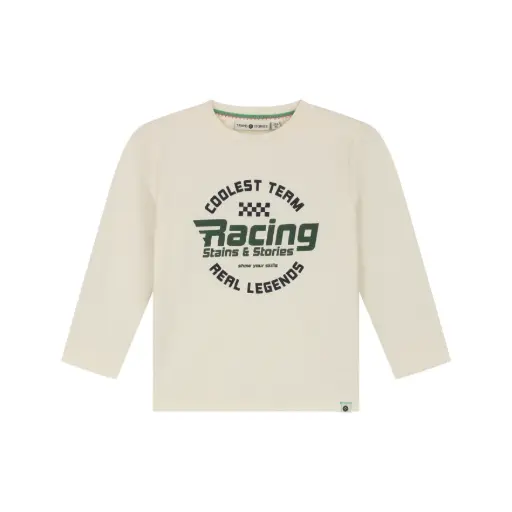 Stains & Stories - T-shirt à longues manches Racing - Bone - Garçon