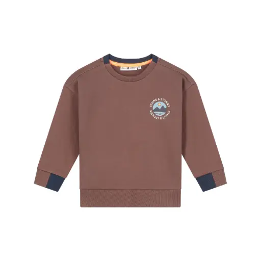Stains & Stories - Pull Montagne - Earth - Garçon  