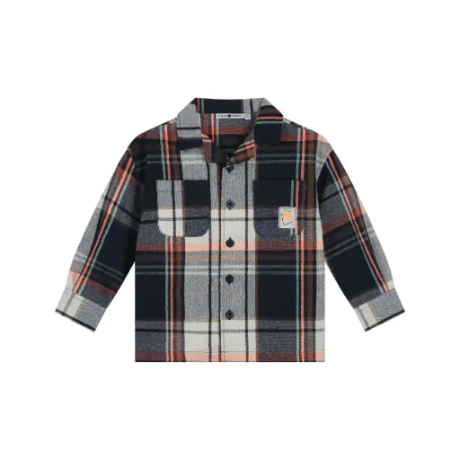 Stains & Stories - Chemise à carreaux - Indigo - Garçon