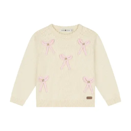 Stains & Stories - Pull Noeuds - Cream - Fille