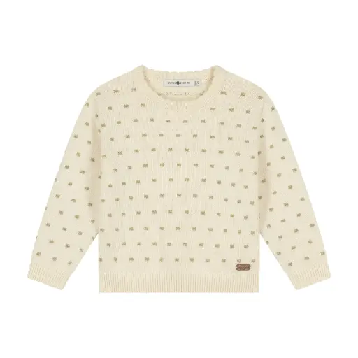 Stains & Stories - Pull à pois - Cream - Fille