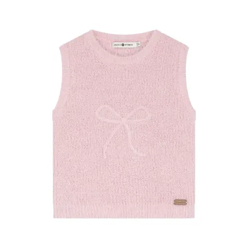 Stains & Stories - Pull sans manche Noeuds - Blush - Fille 