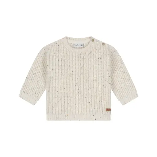 Babyface - Pull tricot moucheté - Bone - Garçon 