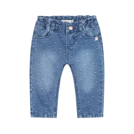 Babyface - Pantalon Jeans à pois - Medium blue denim - Fille