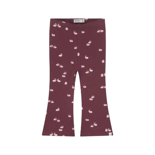 Babyface - Pantalon legging évasé lapins - Bordeau - Fille 