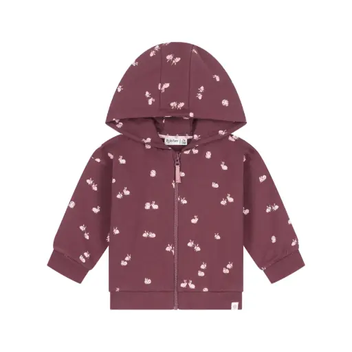 Babyface - Gilet zippé lapins - Bordeau - Fille  