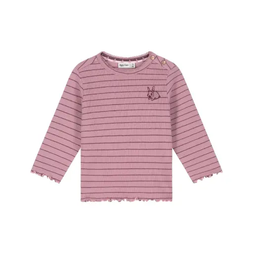 Babyface - T-shirt à manches longues ligné - Rosewood - Fille   