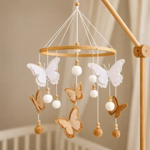Little Loua - Mobile Bébé Fait Main - Papillons