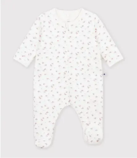 Petit Bateau - Pyjama bébé en tubique imprimé à fleurs