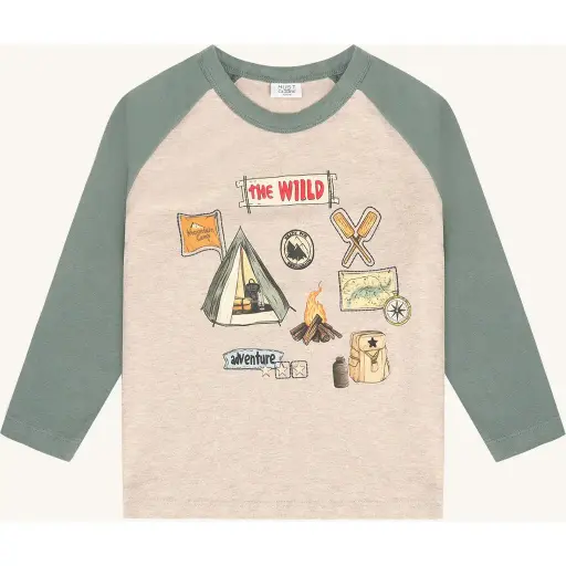 Hust & Claire - T-shirt manches longue garçon - Anton Faune Sauvage