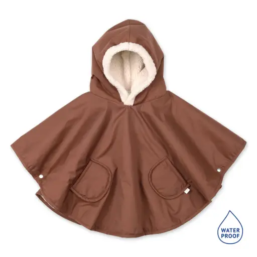 Bemini - Poncho de Voyage 9-36m - Teddy + Coated Chocolat [383RAINY88HU]
