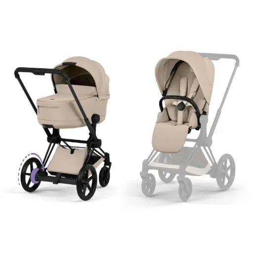 Cybex - e-Priam - Comfort - Cozy Beige (Matt Black) [526000065]