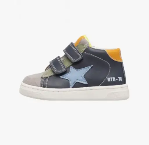 Naturino - Pinn Haute - Cuir et daim - gris-marine-vert olive [0012017858.17.1B95]