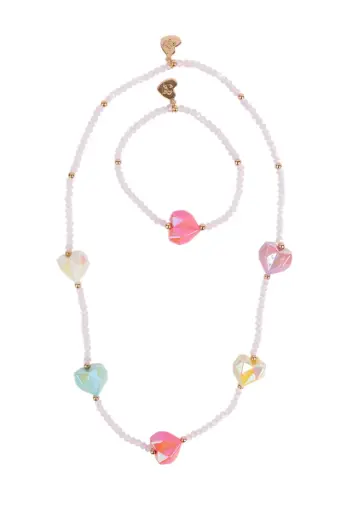 Great Pretenders - Ensemble collier et bracelet géode cœur (2 pièces) [86188]